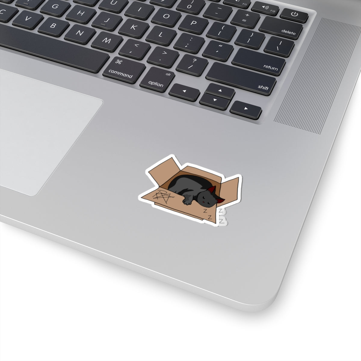 retz black cat kisscut sticker