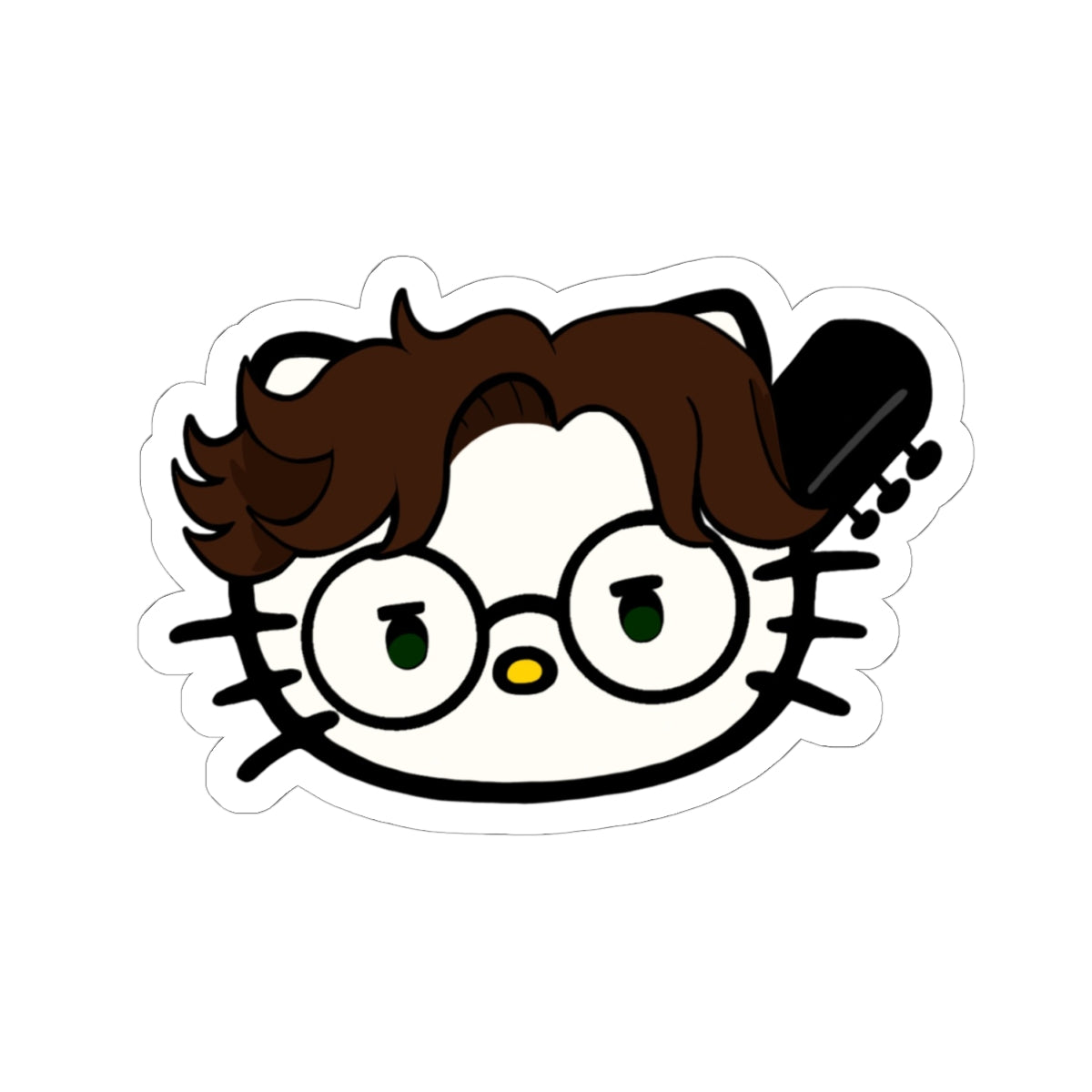 retz kitty head kisscut sticker